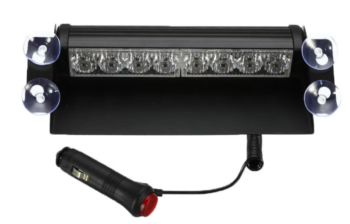 Stroboscop led auto 8 LED parbriz cob rosu albastru